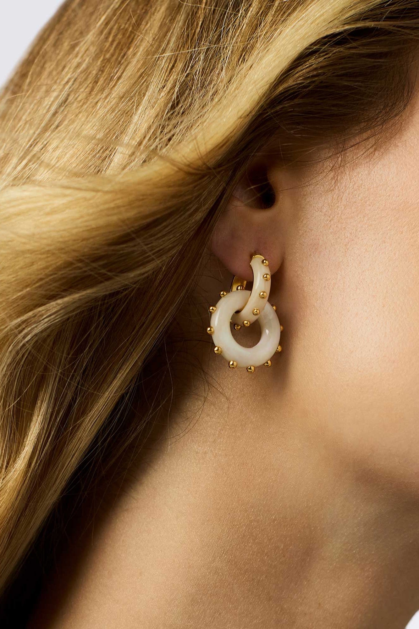 COLETTE 2 IN 1 EARRING- ALABASTER - Earrings - Sassanova