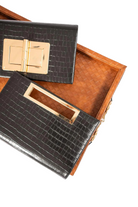 CHLOE CROC CLUTCH - Sassanova