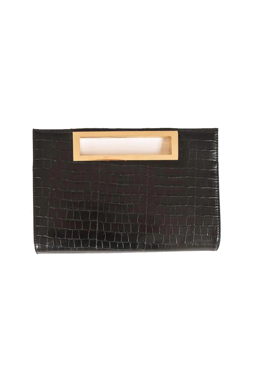 CHLOE CROC CLUTCH - Sassanova