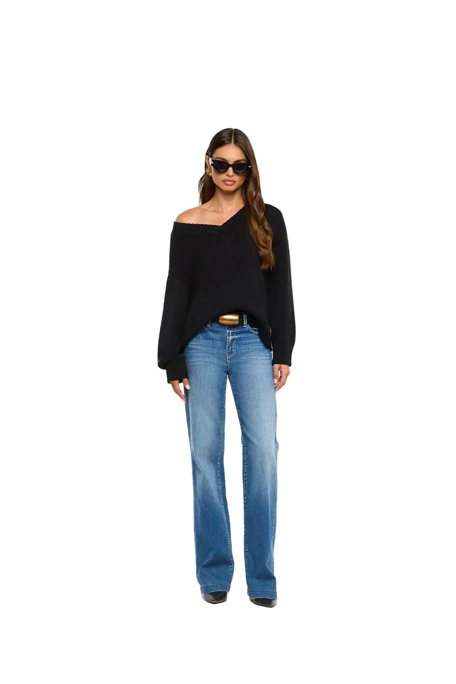 PAXTON OVERSIZED V-NECK PULLOVER Sassanova
