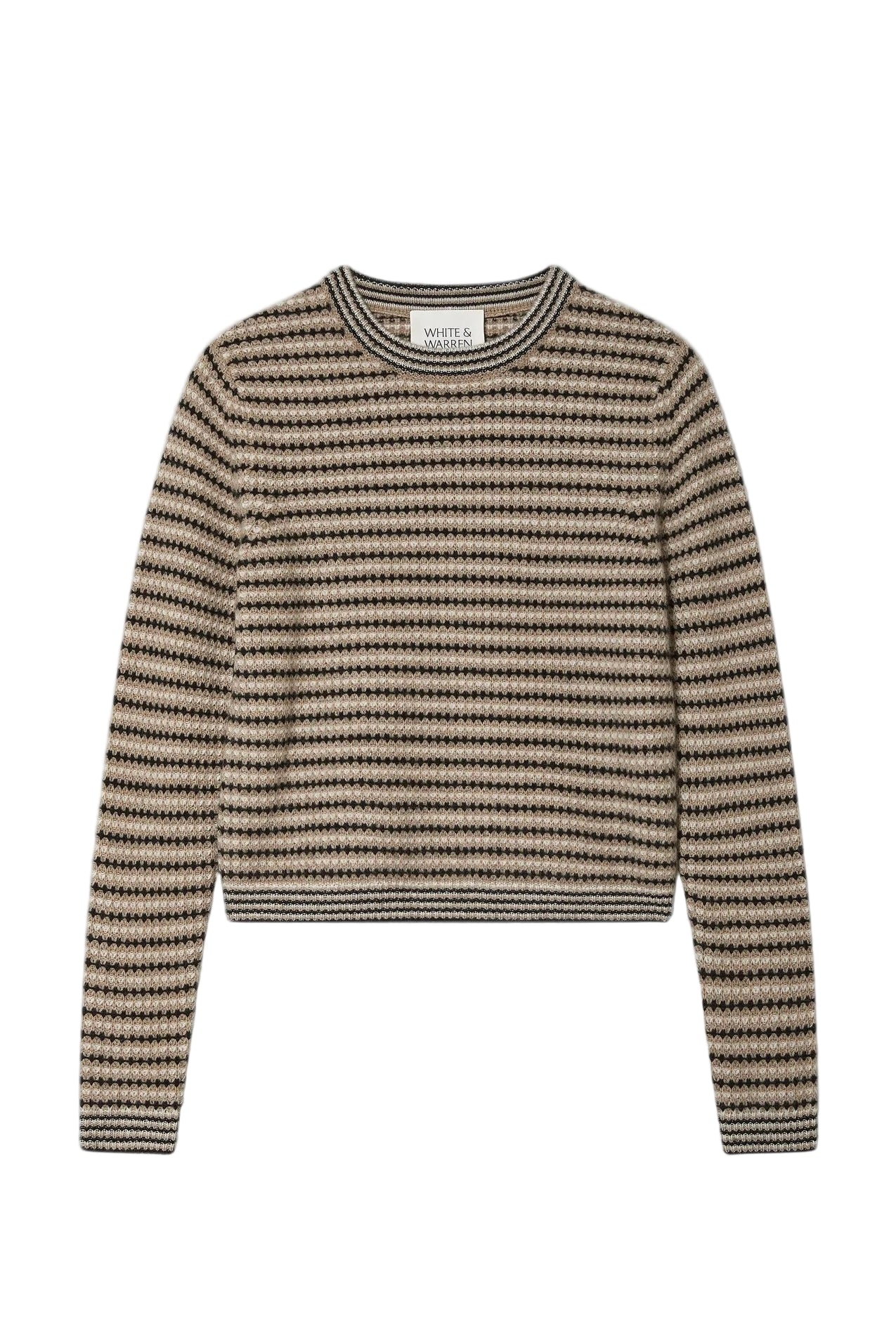 CASHMERE TEXTURED STRIPE CREW
sassanova