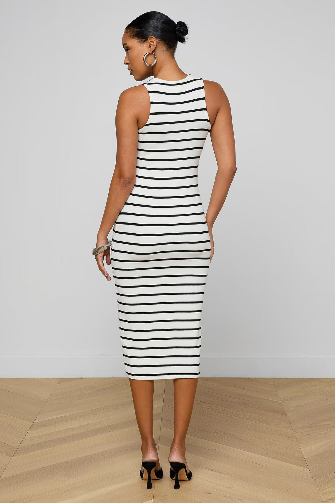 NURA STRIPE RACERBACK MIDI DRESS - Dresses - Sassanova