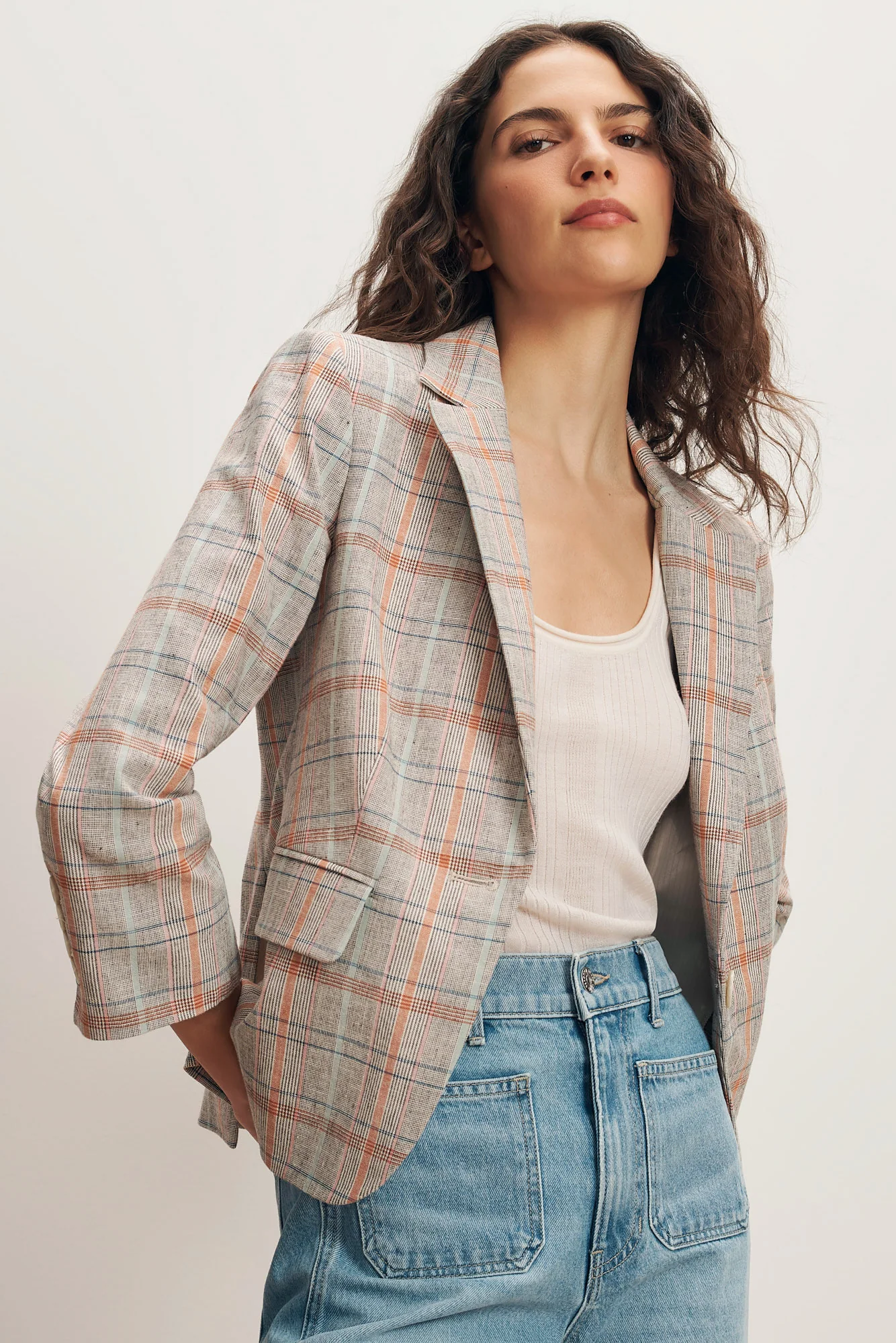 SCHOOLBOY PLAID DICKEY JACKET - Jackets - Sassanova