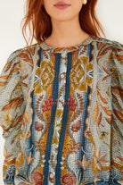 MOSAIC GARDEN LS BLOUSE - Blouses - Sassanova