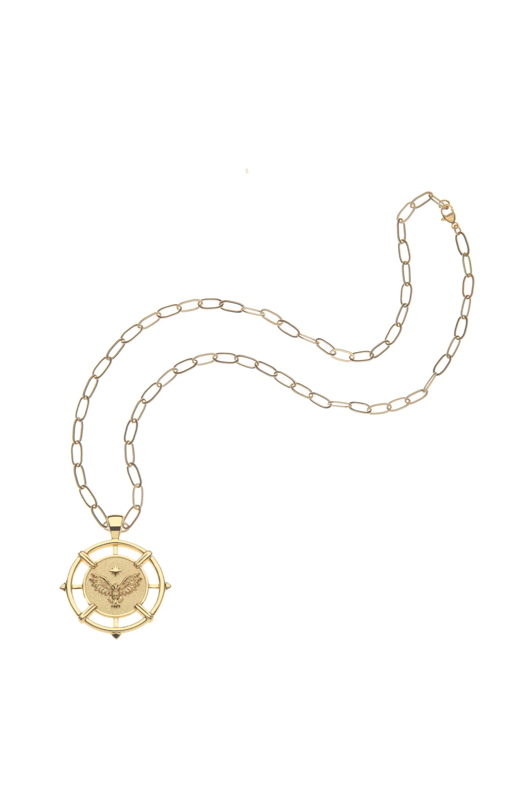 GRACE OWL ORIGINAL NECKLACE- DRAWN LINK CHAIN - Necklaces - Sassanova