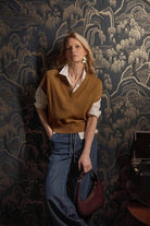 V-NECK WEDGE SWEATER (PA3213) - Sassanova