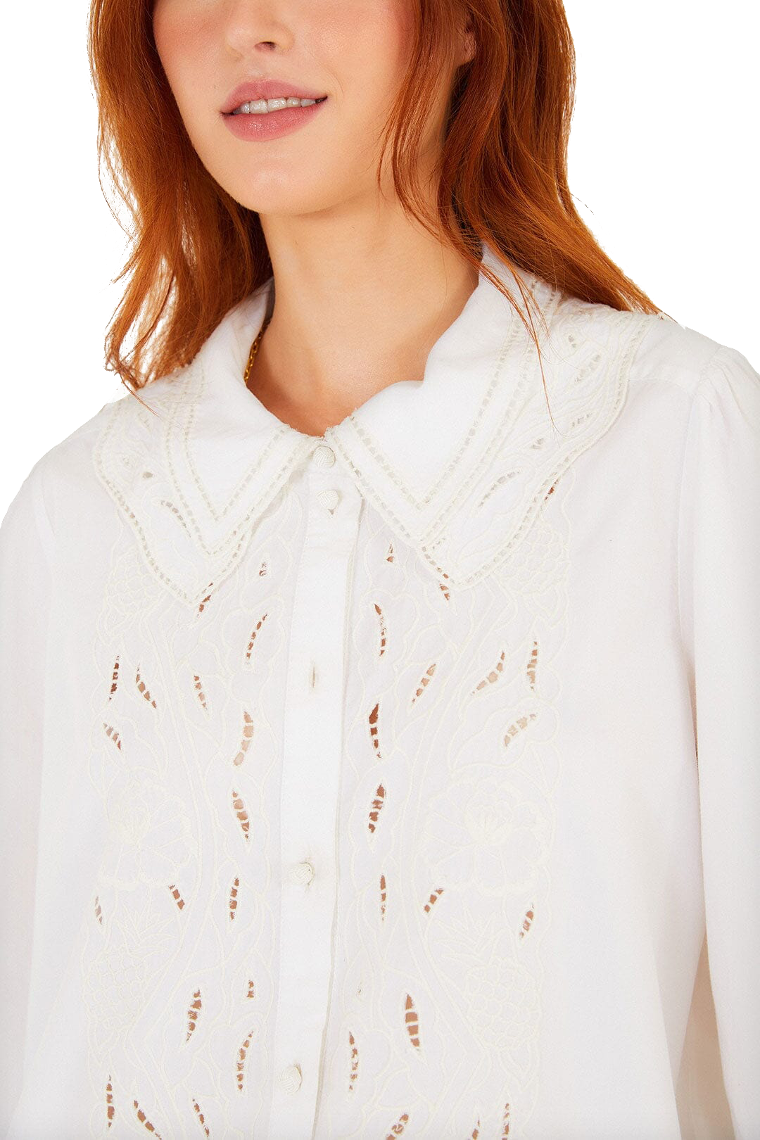 EMBROIDERED LS SHIRT - Blouses - Sassanova