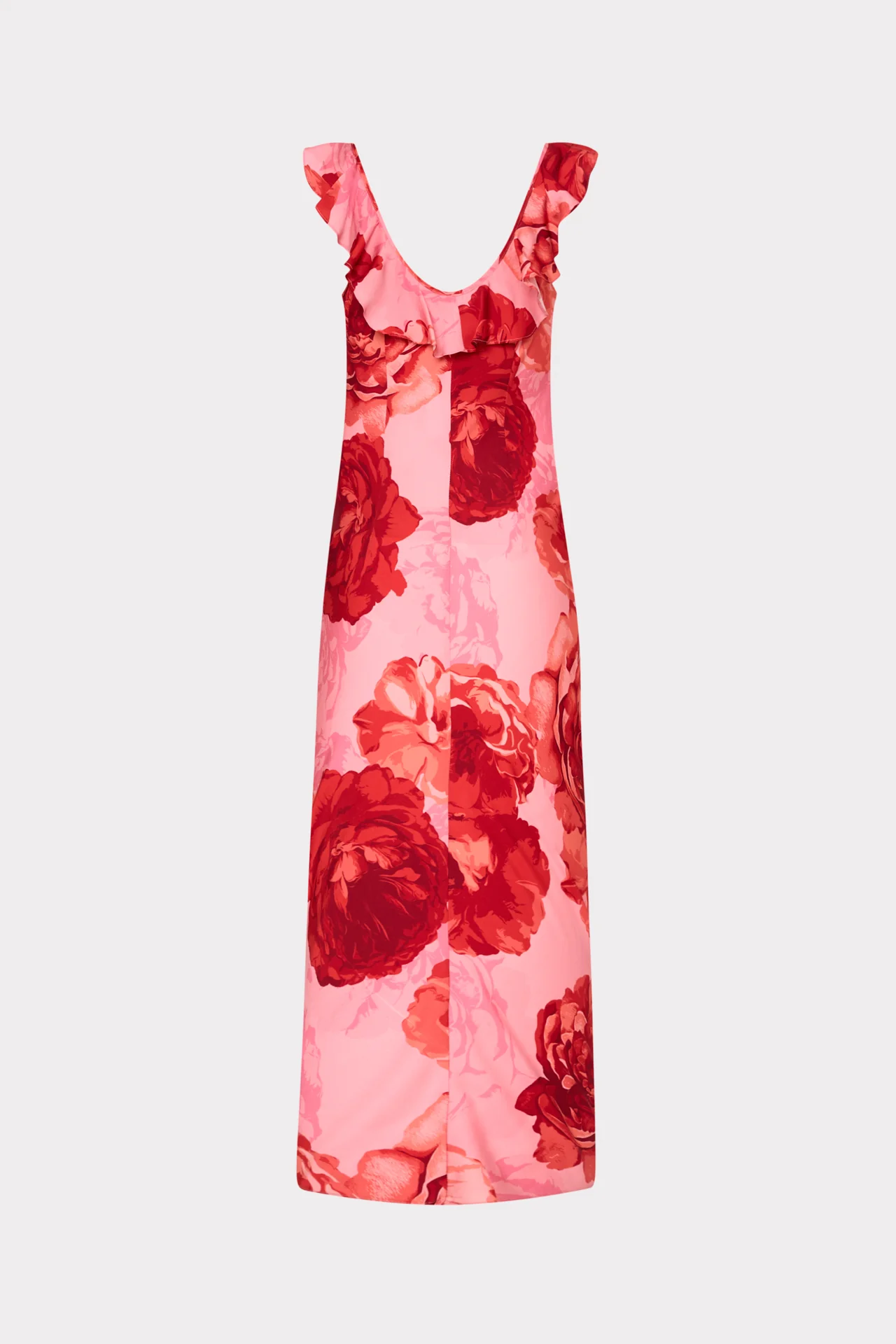 SCARLETT PRINTED RUFFLE NECK DRESS - Dresses - Sassanova