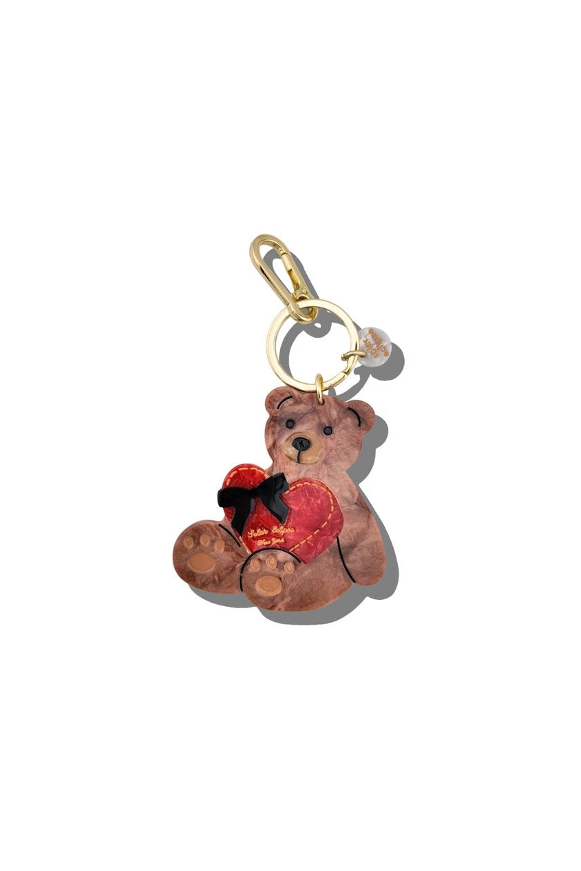 HAND PAINTED LOVE BEAR BAG CHARM & KEYCHAIN - Key Chains - Sassanova