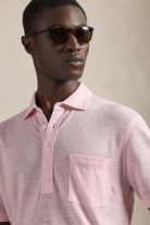 SHORT SLEEVE LINEN PIQUE POLO - Polos - Novaman