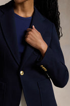 DOUBLE KNIT WOOL SINGLE BREASTED BLAZER - Jackets - Sassanova