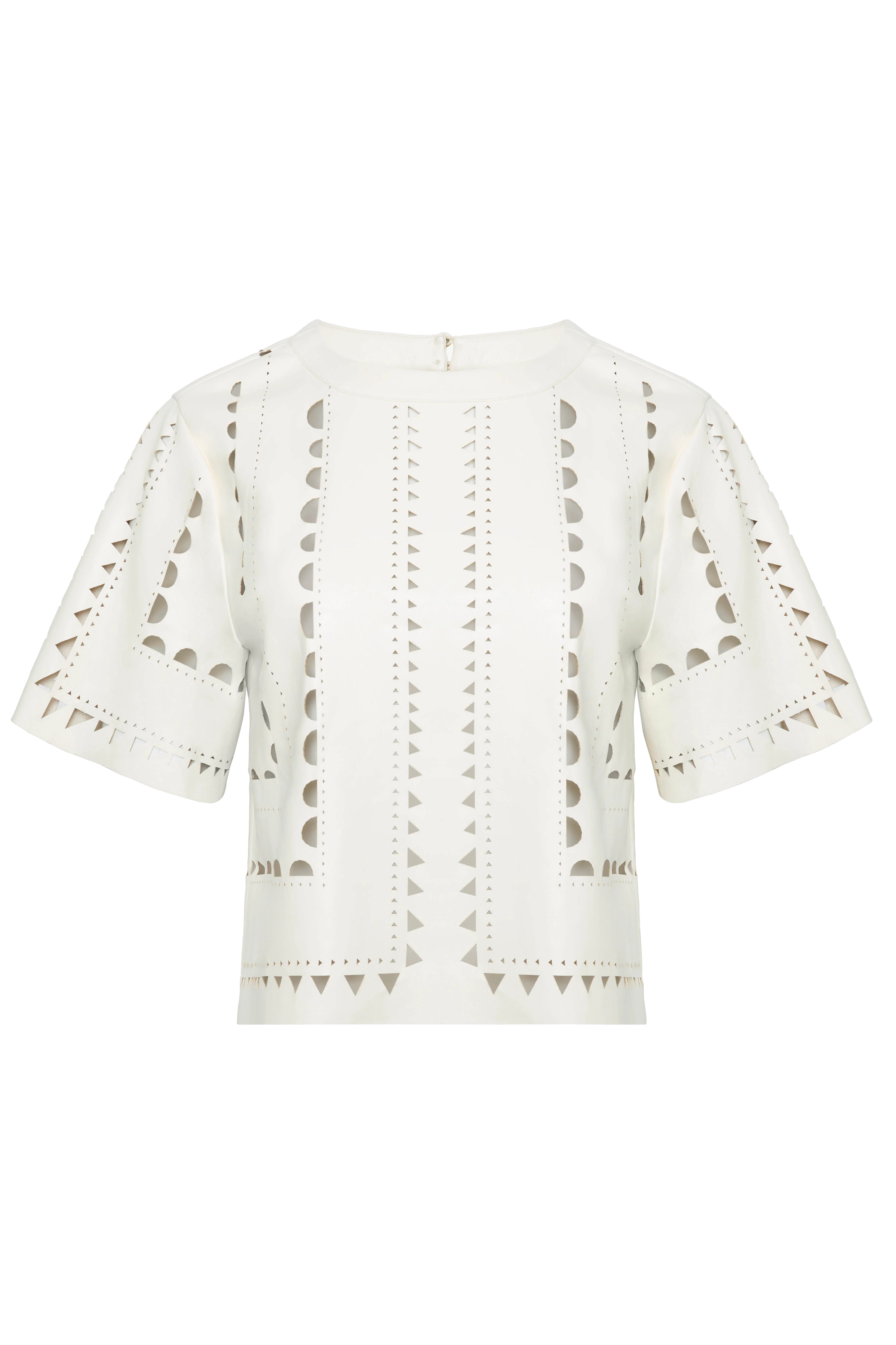 ANISA VEGAN LEATHER TOP - Sassanova