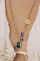 SERENE CHARM NECKLACE- BLUES - Sassanova