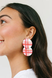 PEPPERMINT DOUBLE CIRCLE EARRINGS