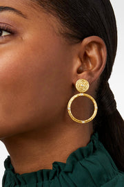 ASTOR STATEMENT EARRING- GLD/CZ