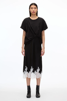 DRAPED T-SHIRT SLIP COMBO DRESS - Dresses - Sassanova