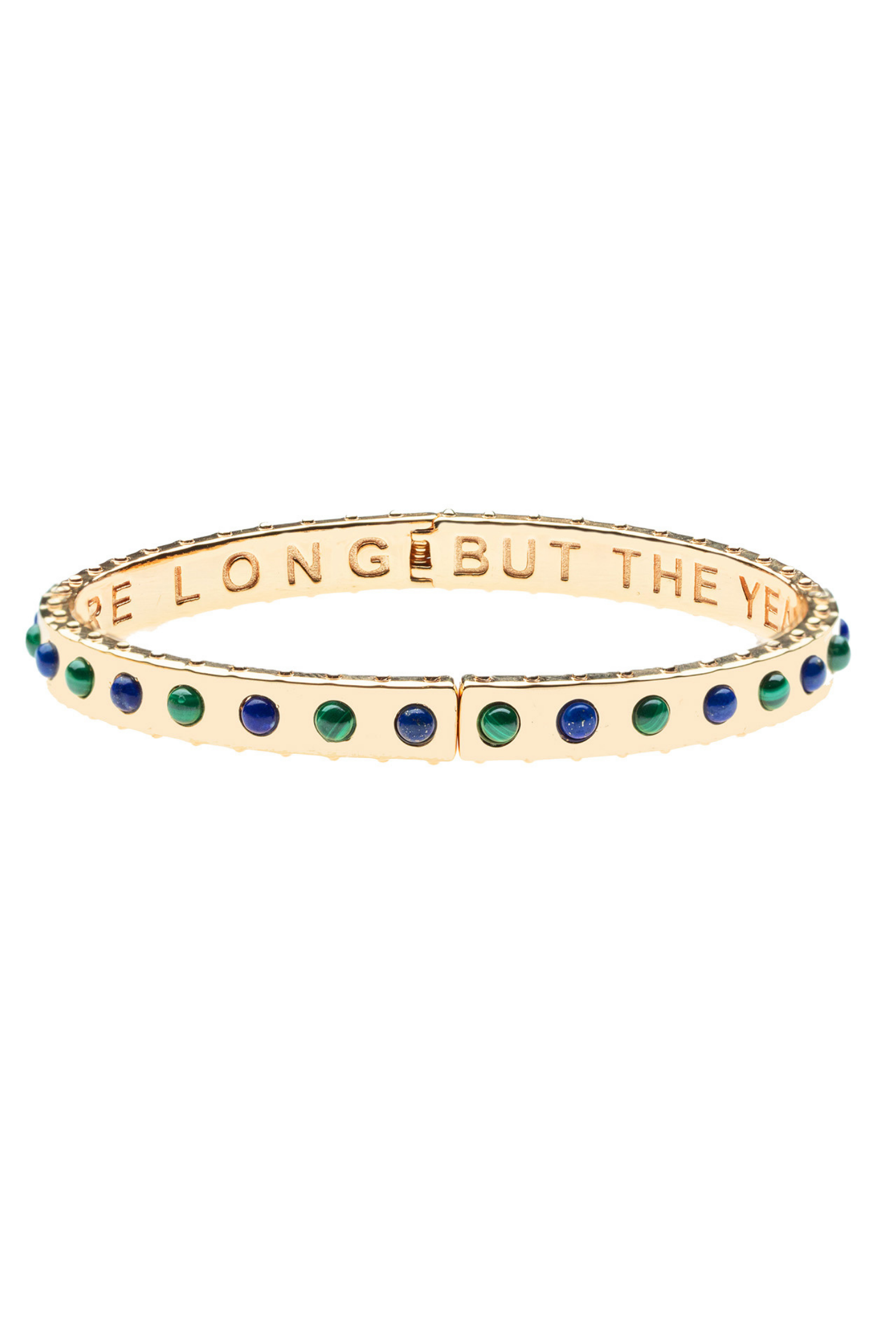 FOREVER TIME FLIES BANGLE- LAPIS & MALACHITE sassanova