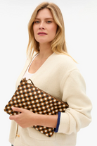FLAT CLUTCH MEDIUM WOVEN DIAGONAL - Handbags - Sassanova