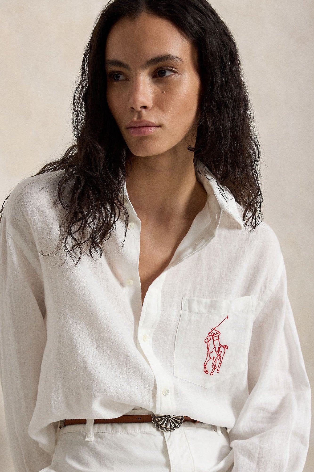 LINEN COLLARED SPORT SHIRT - Blouses - Sassanova