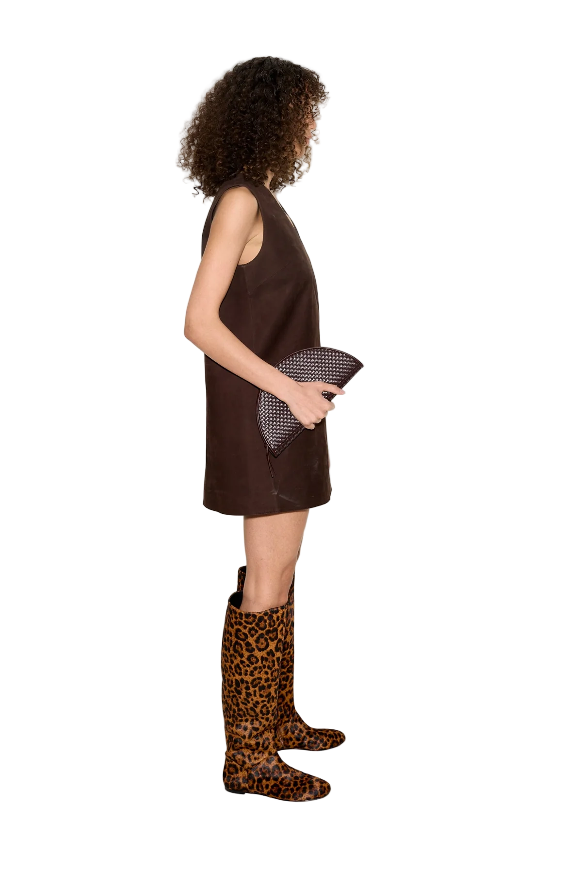 FOUNTAIN SUEDE MINI DRESS-Sassanova