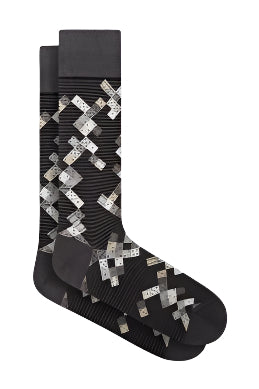 FASHION MERCERIZED SOCKS BLACK OS-NovaMan