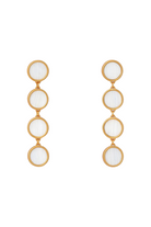 AMY ROUND BEZEL DROP EARRING - Earrings - Sassanova
