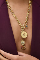 KYRA CHARM NECKLACE- GLD MULTI - Sassanova