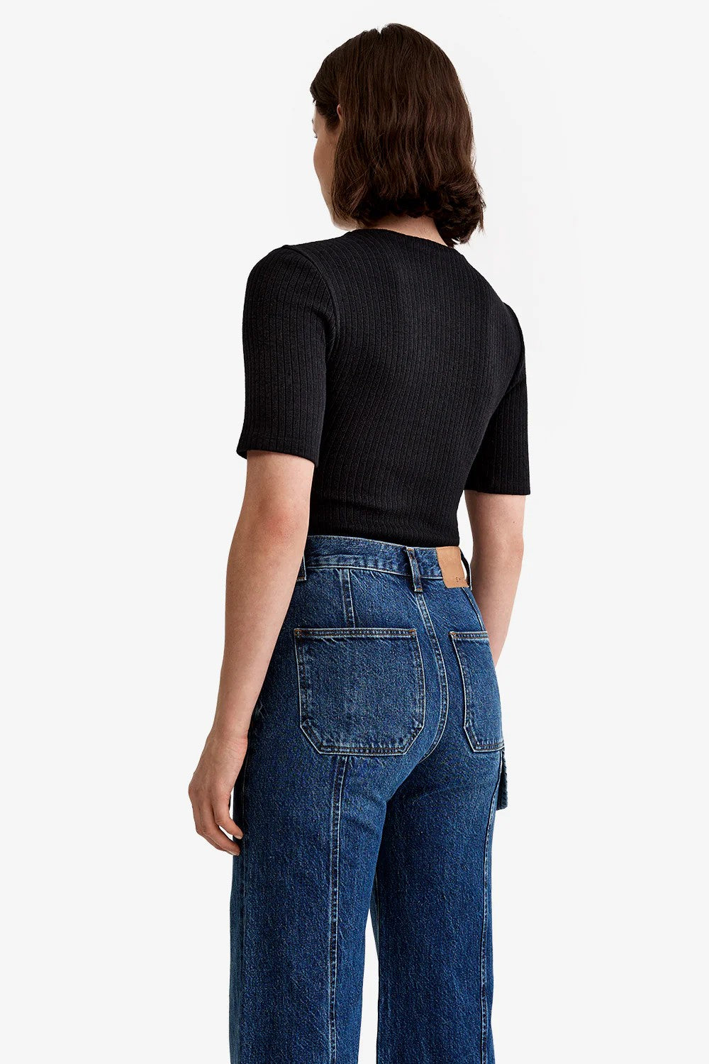 ELBOW SLEEVE KNIT CREWNECK - T-shirts - Sassanova