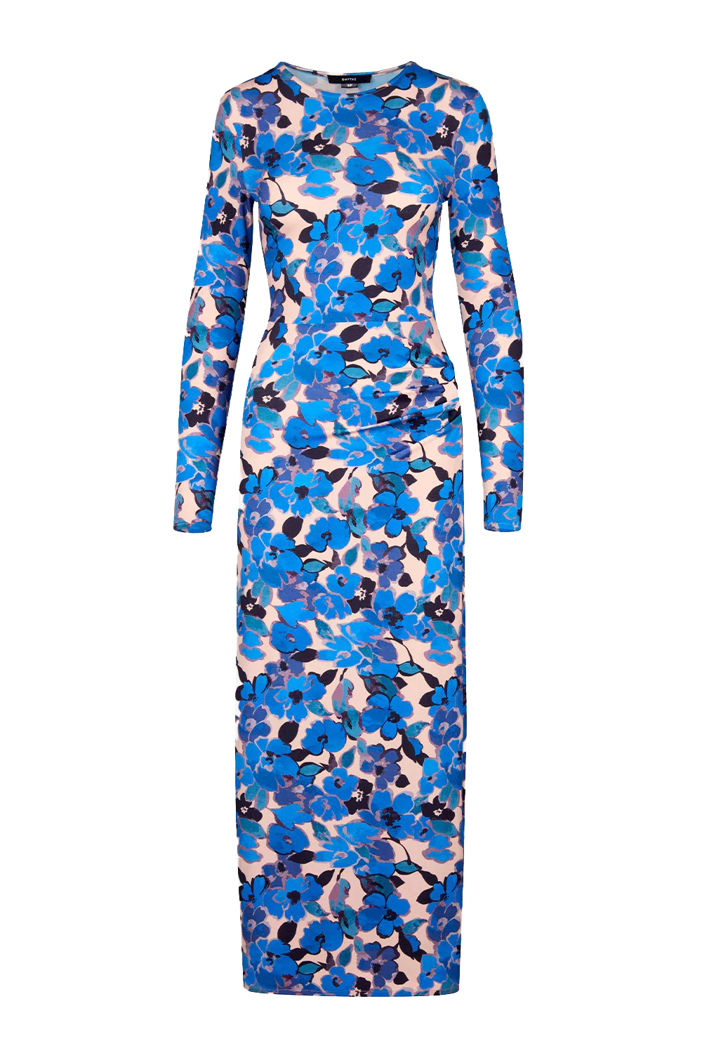 RUCHED CREWNECK MIDI DRESS - Dresses - Sassanova