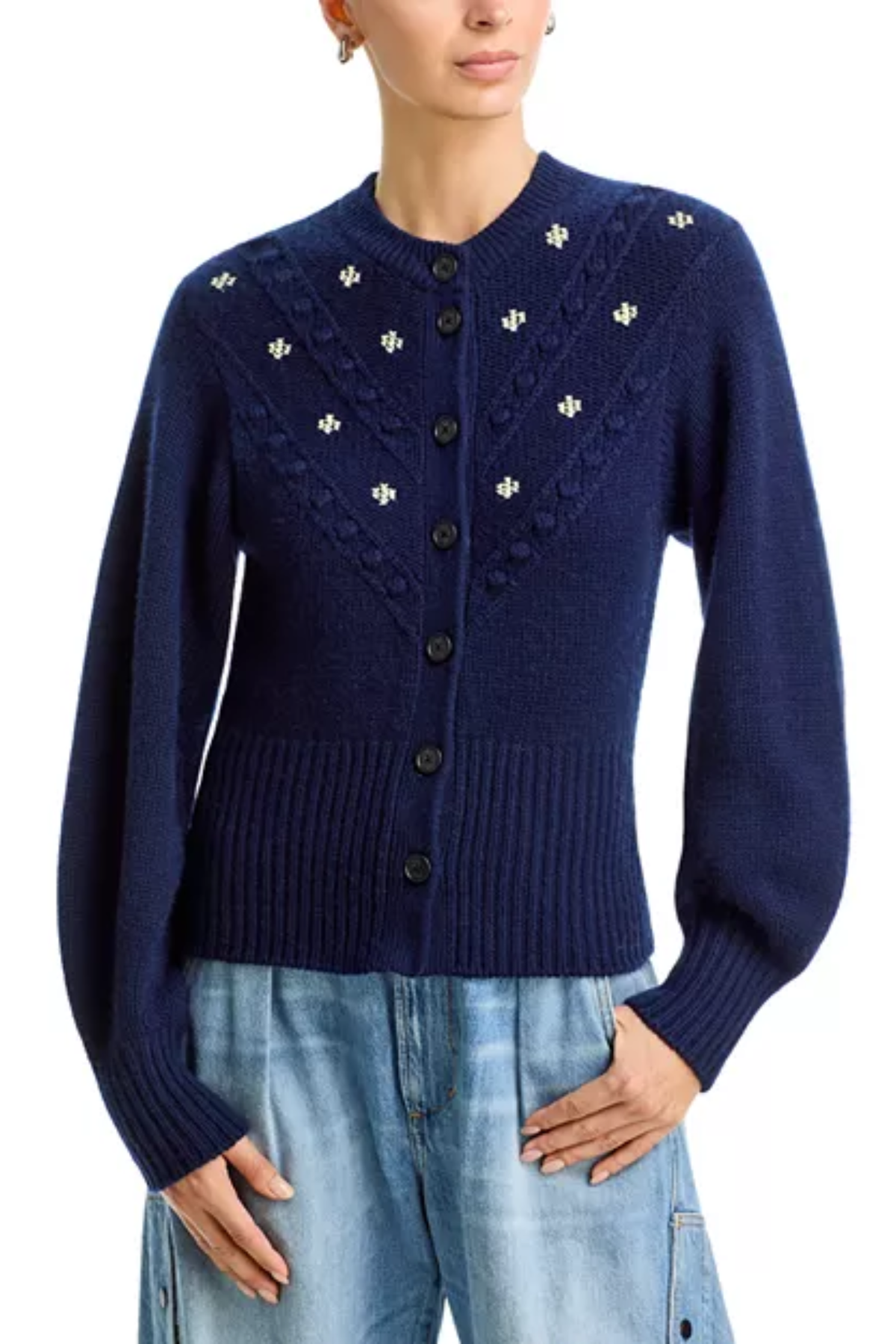 SNOWFLAKE SCULPTED CARDIGAN Sassanova