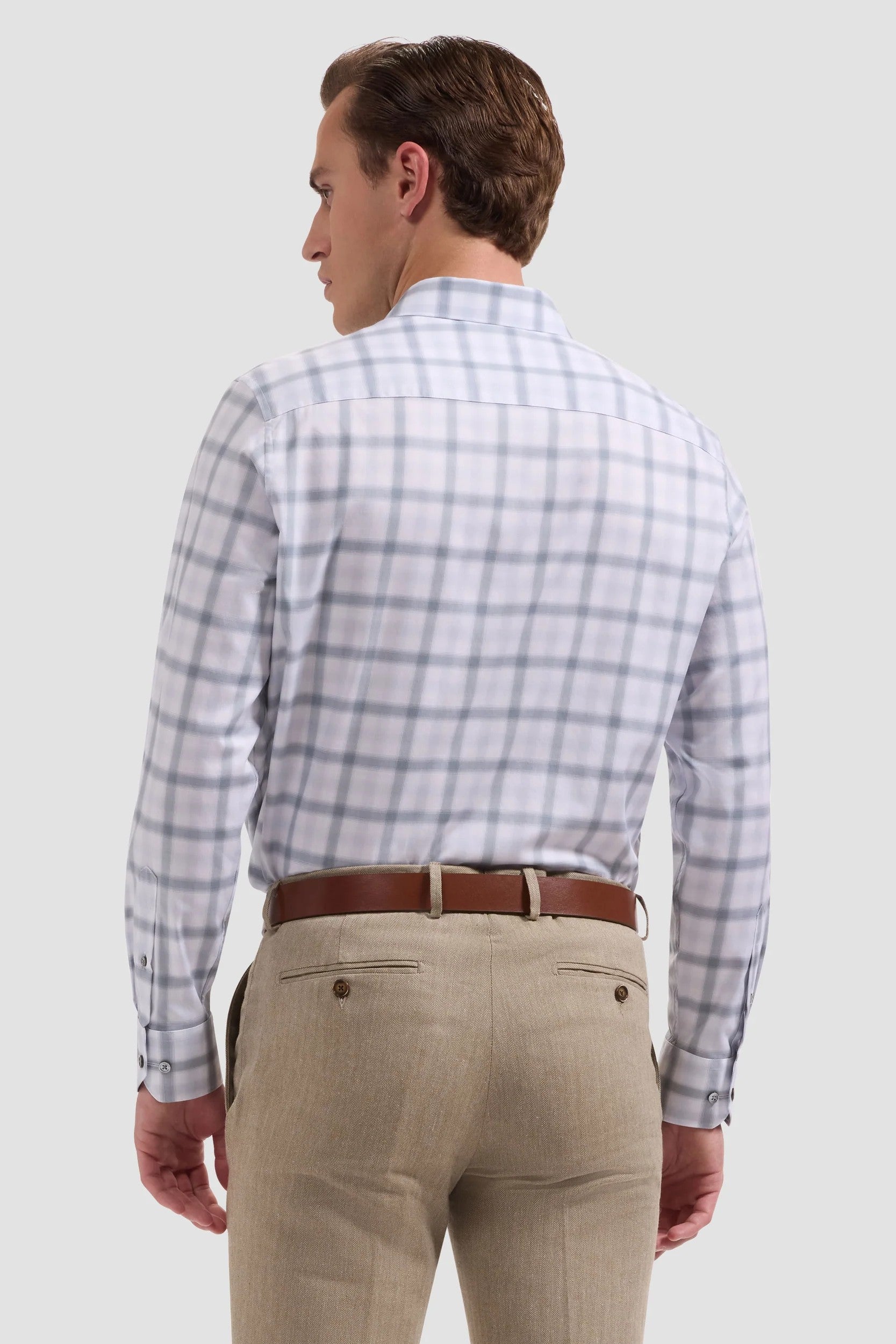 LONG SLEEVE JULIAN WOVEN SHAPED SPORT SHIRT - Long Sleeved Shirts - Novaman