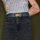 GOLD BEETLE BUCKLE - Belts - Sassanova