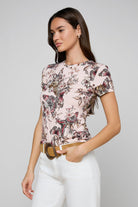 RESSI SHORT SLEEVE MULTI BUTTERFLY TEE - T-shirts - Sassanova