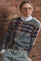 SHAKER STITCH PLAID CREW
sassanova