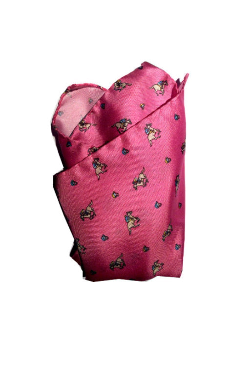 RIDING DERBY POCKET SQUARE- PINK