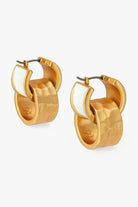 DUNMORE TWO PIECE HOOP GOLD - Earrings - Sassanova