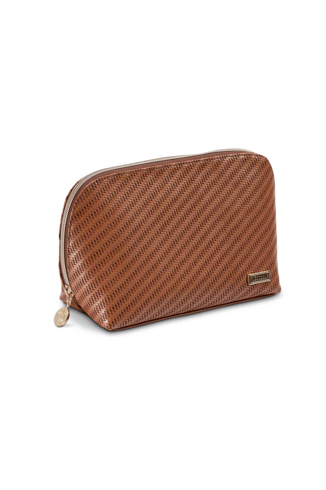 ROSEWOOD COGNAC LOLA MAKEUP BAG - sassanova