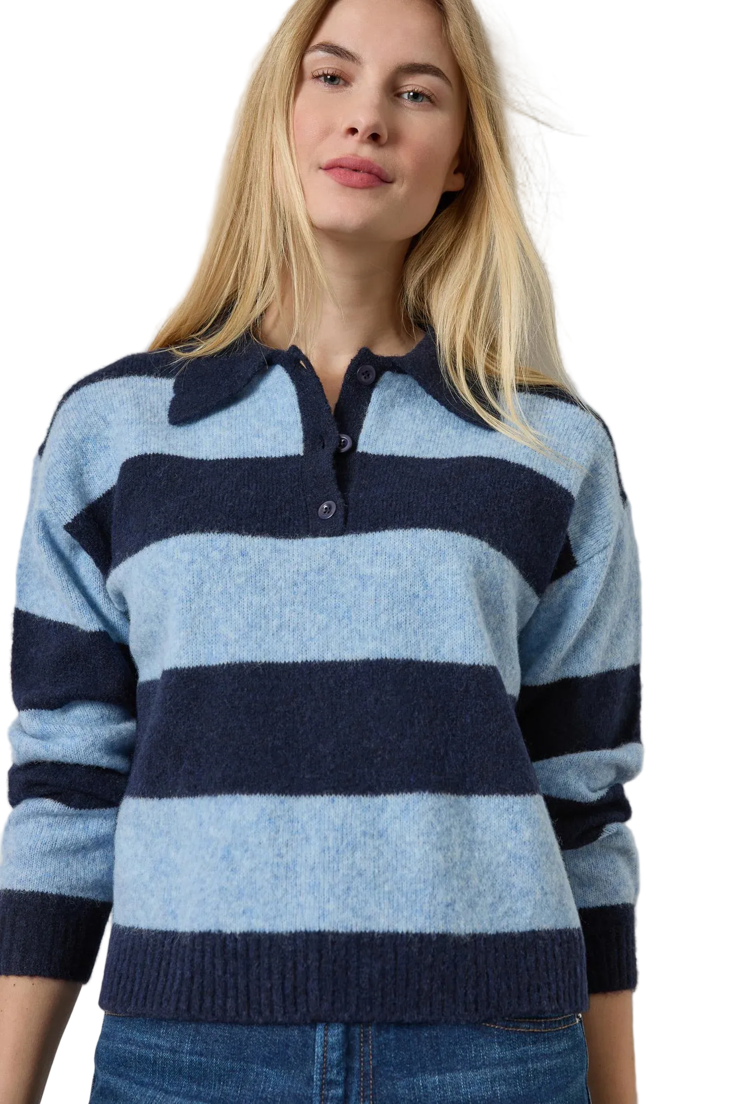 STRIPED POLO SWEATER Sassanova