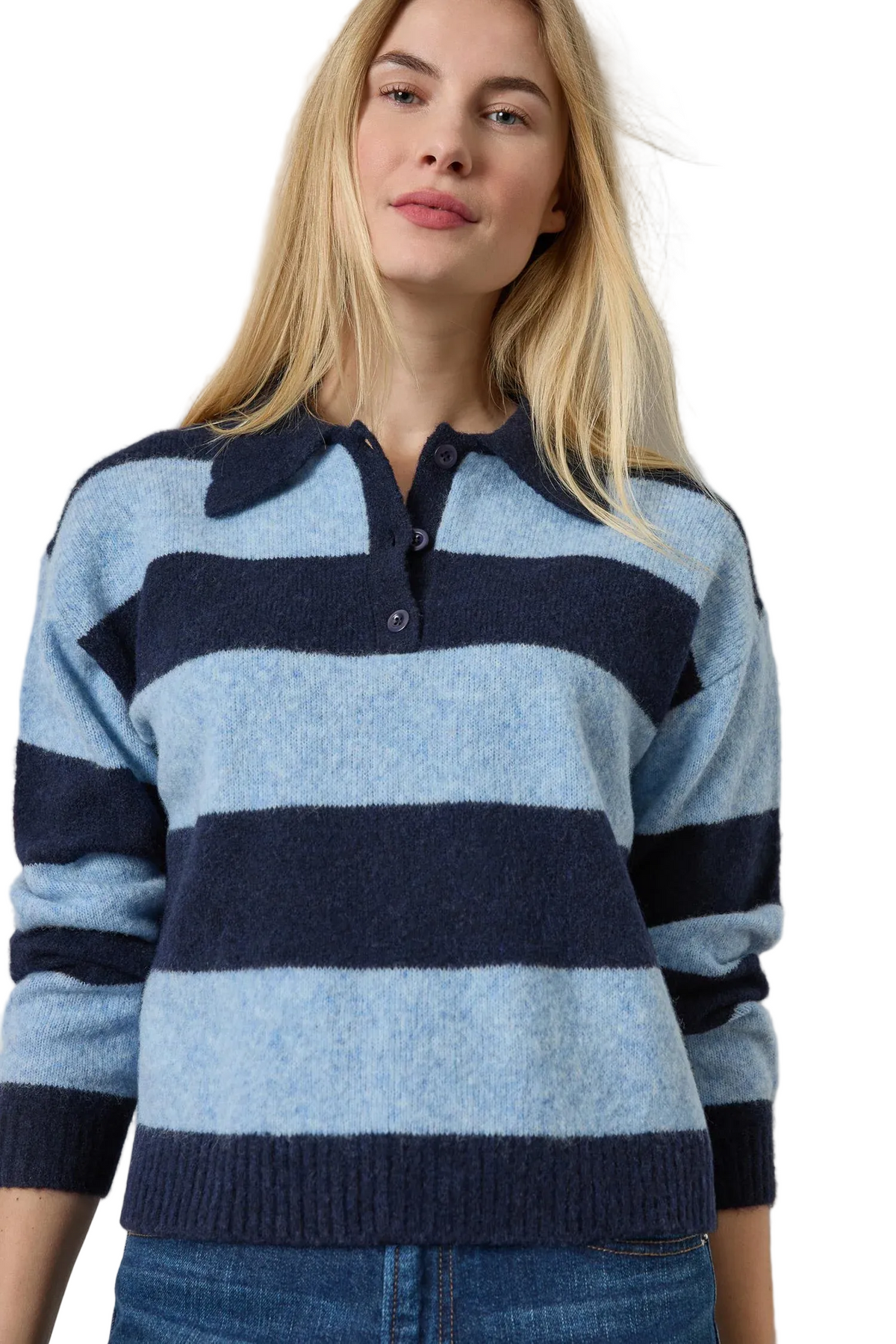 STRIPED POLO SWEATER Sassanova
