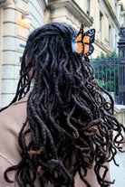 HAND PAINTED ORANGE MONARCH BUTTERFLY HAIR CLIP - sassanova