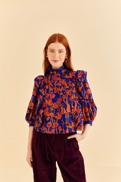 MUSHROOM SKETCH BLOUSE