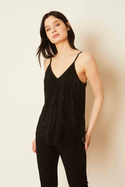 ALLEGRA BEADED MESH TOP