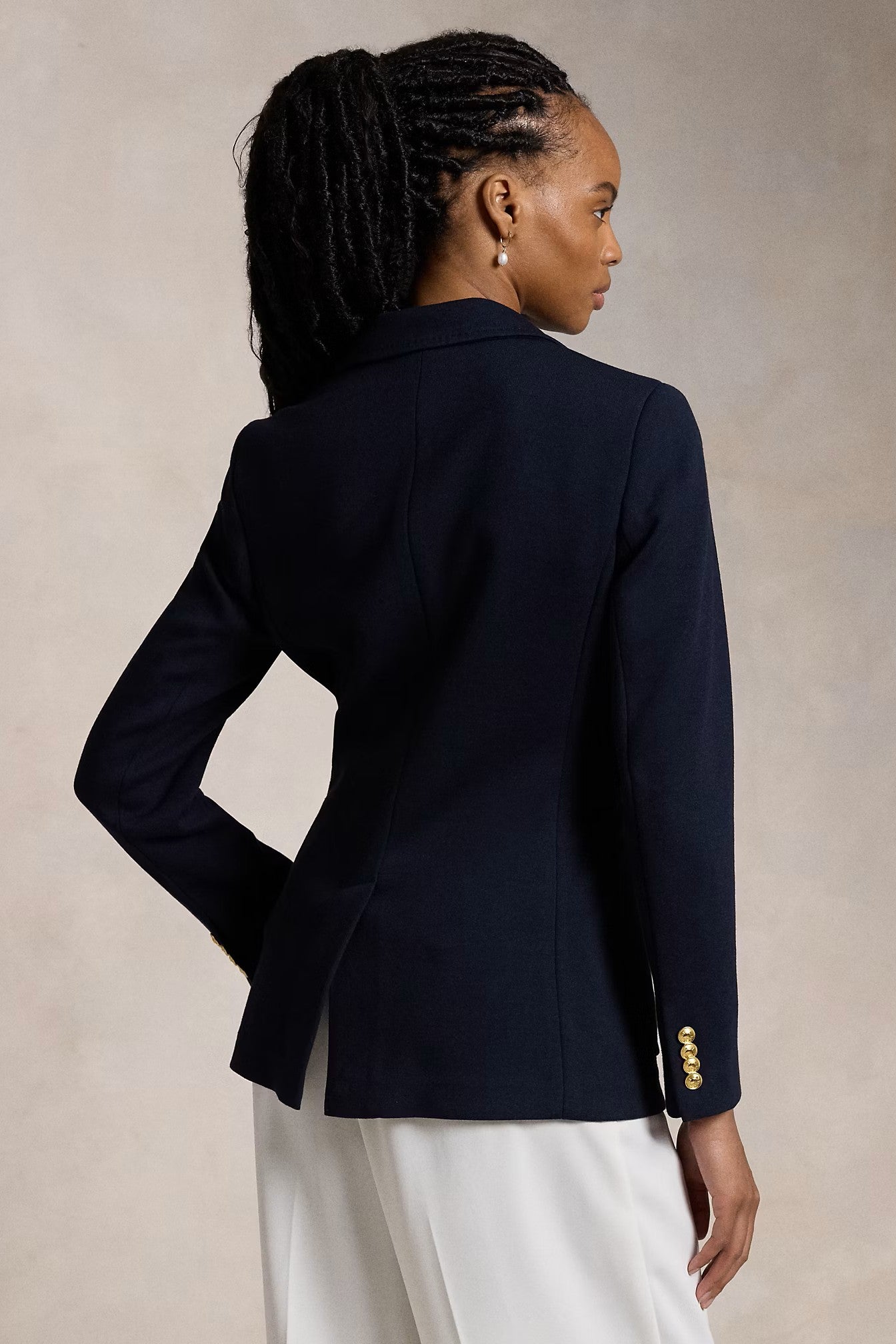 DOUBLE KNIT WOOL SINGLE BREASTED BLAZER - Jackets - Sassanova