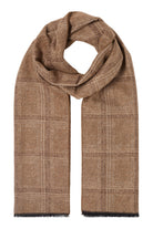 LOUIS SILK SCARF BROWN OS - novaman