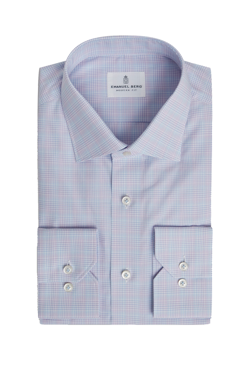 CHECKED COTTON DRESS SHIRT