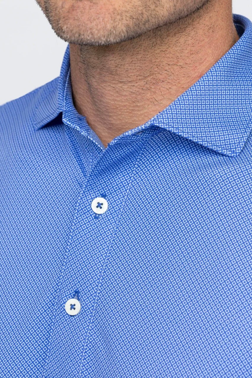 CLARENCE DIAMOND JACQUARD PERFORMANCE POLO - Polos - Novaman