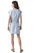 STRIPED SPLIT NECK DRESS (PA2993)-Sassanova
