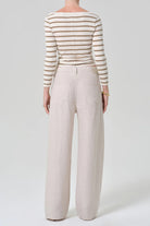 BRYNN DRAWSTRING LINEN TROUSER - Pants - Sassanova