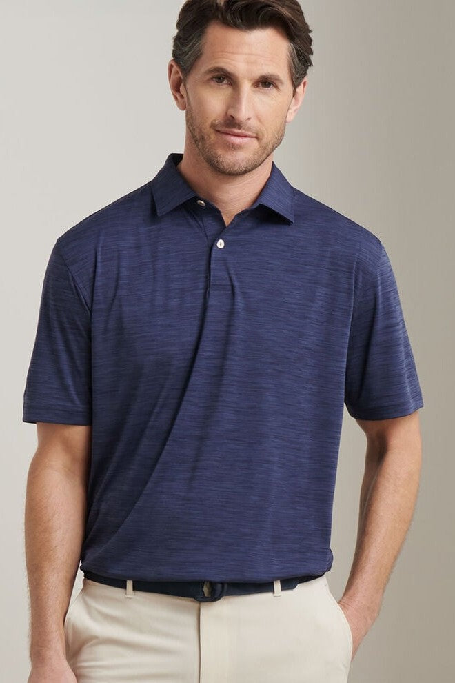 FEATHERWEIGHT MELANGE POLO - Short Sleeved Polos - Novaman