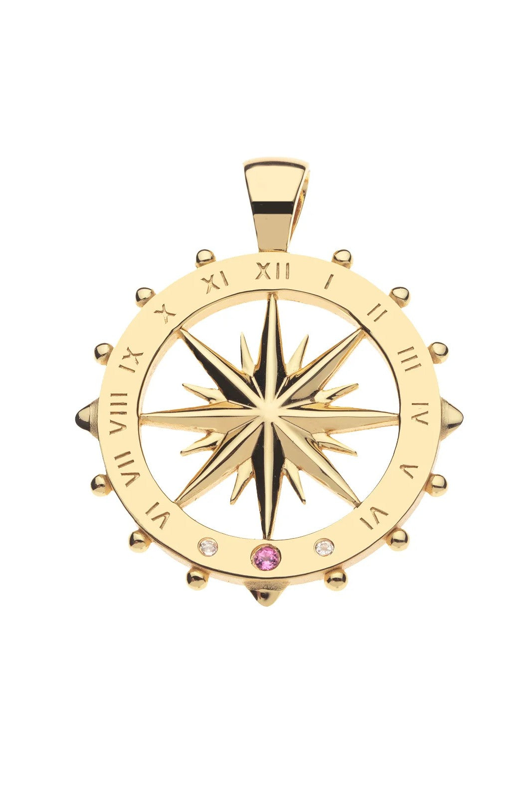 FOREVER SUNDIAL CUTOUT COIN- DRAWN LINK CHAIN - Necklaces - Sassanova